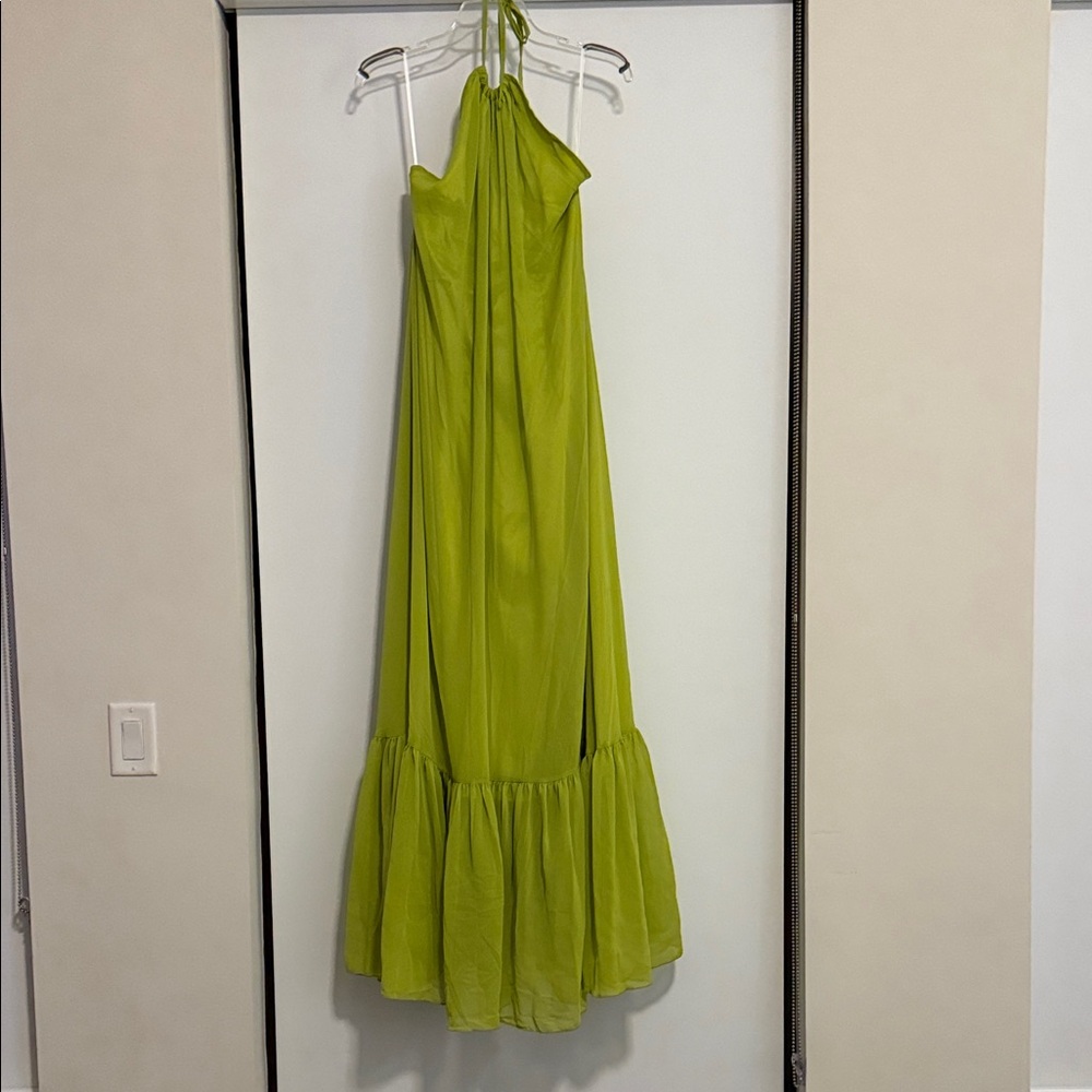 Green Halter Maxi Dress